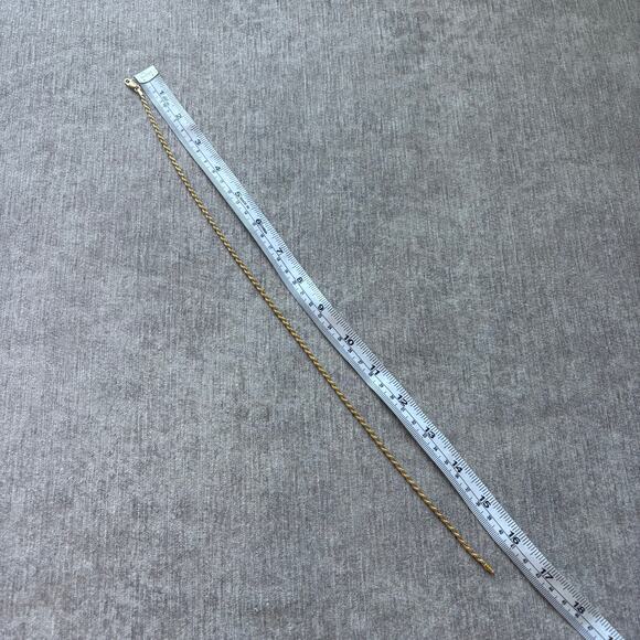 Gold Tone Rope Chain Necklace - Picture 2 of 4